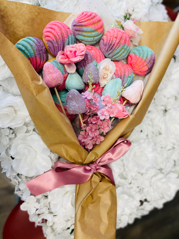 Pink concha straw topper – Squishkabobs Boutique